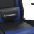 Scaun de gaming masaj/suport picioare negru/albastru piele eco GartenMobel Dekor
