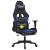 Scaun de gaming masaj/suport picioare negru/albastru piele eco GartenMobel Dekor