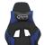 Scaun de gaming masaj/suport picioare negru/albastru piele eco GartenMobel Dekor