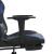 Scaun de gaming masaj/suport picioare negru/albastru piele eco GartenMobel Dekor