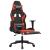 Scaun de gaming cu masaj/suport picioare, negru/roșu, piele eco GartenMobel Dekor