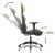 Scaun de gaming cu masaj/suport picioare negru/auriu piele eco GartenMobel Dekor