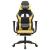Scaun de gaming cu masaj/suport picioare negru/auriu piele eco GartenMobel Dekor