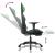 Scaun gaming de masaj/suport picioare, negru/verde, piele eco GartenMobel Dekor