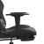 Scaun de gaming cu masaj/suport picioare, negru/gri, piele eco GartenMobel Dekor