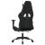 Scaun de gaming masaj/suport picioare alb/negru piele eco GartenMobel Dekor