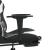 Scaun de gaming masaj/suport picioare alb/negru piele eco GartenMobel Dekor