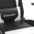 Scaun de gaming masaj/suport picioare alb/negru piele eco GartenMobel Dekor