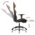 Scaun gaming masaj/suport picioare, negru/portocaliu, piele eco GartenMobel Dekor