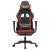 Scaun de gaming masaj/suport picioare negru/roșu vin piele eco GartenMobel Dekor