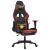 Scaun de gaming masaj/suport picioare negru/roșu vin piele eco GartenMobel Dekor