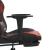 Scaun de gaming masaj/suport picioare negru/roșu vin piele eco GartenMobel Dekor