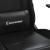 Scaun de gaming cu masaj/suport picioare, negru, piele eco GartenMobel Dekor