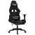 Scaun de gaming cu masaj/suport picioare, negru, piele eco GartenMobel Dekor