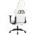 Scaun de gaming masaj/suport picioare alb/negru piele eco GartenMobel Dekor