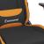 Scaun de gaming cu masaj, negru și portocaliu, textil GartenMobel Dekor