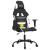 Scaun de gaming cu masaj, negru și alb, material textil GartenMobel Dekor