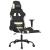 Scaun de gaming cu masaj/suport picioare, negru și crem, textil GartenMobel Dekor