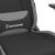 Scaun gaming cu masaj/suport picioare, negru/gri deschis textil GartenMobel Dekor