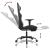 Scaun gaming cu masaj/suport picioare, negru/gri deschis textil GartenMobel Dekor
