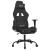 Scaun de gaming cu masaj/suport picioare, negru, textil GartenMobel Dekor
