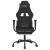 Scaun de gaming cu masaj/suport picioare, negru, textil GartenMobel Dekor
