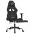 Scaun de gaming cu masaj/suport picioare, negru, textil GartenMobel Dekor