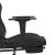 Scaun de gaming cu masaj/suport picioare, negru, textil GartenMobel Dekor