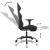 Scaun de gaming cu masaj/suport picioare, negru, textil GartenMobel Dekor