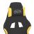 Scaun de gaming cu masaj/suport picioare, negru/galben, textil GartenMobel Dekor