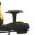 Scaun de gaming cu masaj/suport picioare, negru/galben, textil GartenMobel Dekor