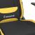 Scaun de gaming cu masaj/suport picioare, negru/galben, textil GartenMobel Dekor