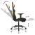 Scaun de gaming cu masaj/suport picioare, negru/galben, textil GartenMobel Dekor