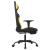 Scaun de gaming cu masaj/suport picioare, negru/galben, textil GartenMobel Dekor