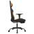 Scaun de gaming cu masaj/suport picioare, negru / oranj, textil GartenMobel Dekor
