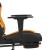 Scaun de gaming cu masaj/suport picioare, negru / oranj, textil GartenMobel Dekor