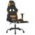 Scaun de gaming cu masaj/suport picioare, negru / oranj, textil GartenMobel Dekor