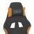 Scaun de gaming cu masaj/suport picioare, negru / oranj, textil GartenMobel Dekor