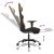 Scaun de gaming cu masaj/suport picioare, negru / oranj, textil GartenMobel Dekor
