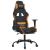 Scaun de gaming cu masaj/suport picioare, negru / oranj, textil GartenMobel Dekor