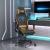 Scaun de gaming cu masaj/suport picioare, negru / oranj, textil GartenMobel Dekor