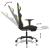 Scaun gaming masaj/suport picioare, negru/verde deschis textil GartenMobel Dekor