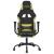 Scaun gaming masaj/suport picioare, negru/verde deschis textil GartenMobel Dekor