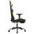 Scaun gaming masaj/suport picioare, negru/verde deschis textil GartenMobel Dekor