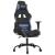 Scaun de gaming cu masaj/suport picioare, negru/albastru textil GartenMobel Dekor