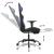 Scaun de gaming cu masaj/suport picioare, negru/albastru textil GartenMobel Dekor