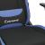 Scaun de gaming cu masaj/suport picioare, negru/albastru textil GartenMobel Dekor