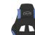 Scaun de gaming cu masaj/suport picioare, negru/albastru textil GartenMobel Dekor