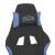 Scaun de gaming cu masaj/suport picioare, negru/albastru textil GartenMobel Dekor