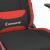 Scaun de gaming cu masaj/suport picioare, negru și roșu, textil GartenMobel Dekor